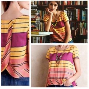 Anthropologie Maeve Bennett Faux Wrap Back Blouse. Sz: 6